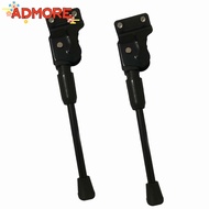 ADMORE 2PCS Bike Kickstand, Double Mounting Holes Metal Bike Stand, Durable Black Lightweight 26 Inc