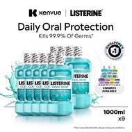 [Bundle of 9] Listerine Mouthwash 1000ml (Available in 7 variants, Cool Mint, Total Care Zero) Mild 