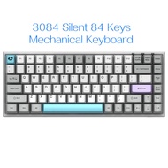 AKKO 3084 84Keys Silent PBT Keycaps Mechanical Gaming Keybaord Gateron Switch Bluetooth5.0 Type-C OEM Profile for Home Office