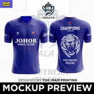 SS02 JDT-CHAMPIONS-2023-Sublimation-Tshirt-Blue-High-Quality-Summer-Casual-Breathable-Jersey-Tiger-P