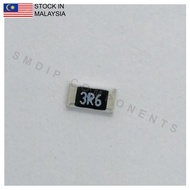 10PCS Taiwan-Grade 3.6R ±5%, 0603 SMD Resistor (3R6)