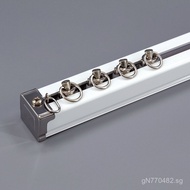 Aluminum Alloy Track Silent Track Sliding Rail Square Bearing Wheel Double Track Curtain Thickened S