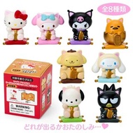 〘散賣〙 日版 Sanrio characters 三麗鷗家族 新年 賀年 招財貓 猫 吉祥物 公仔 擺設 日式 紙屏風 背景 玩具 盒蛋 盒玩  (全8種) Hello Kitty Melody C