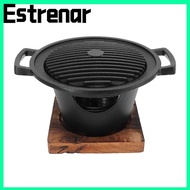 ESTRENAR Charcoal Grill, Aluminum Alloy Durable Hibachi Grill, Barbecue Pan Portable Smokeless Non-S
