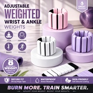2.5LB Adjustable Wrist Ankle Weights Pair Silicone Wearable Fitness Training Band for Walking Yoga R