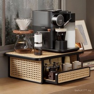 Drawer Type Tea Cup Mug Coffee Machine Storage Shelf Dining Table Bar Desktop Shelf Tea Set Shelf I1