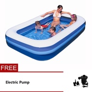 2.01M /  3.05M Inflatable Swimming Pool 2 Layers Family Swimming Pools Kolam Mandi Air Kolam Renang 