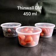 @25pcs Thinwall DM 450 RoundML Thinwall Round Food Container 450ml