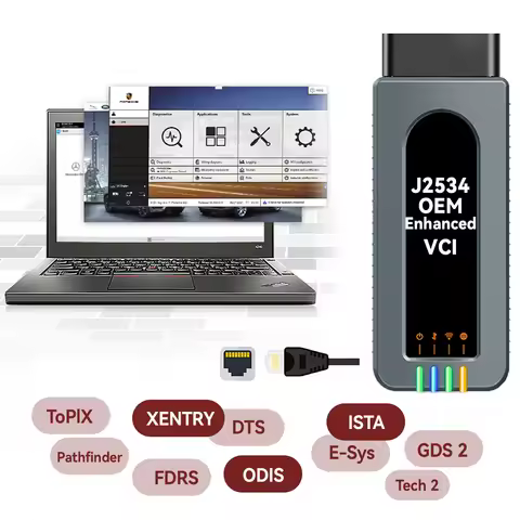Compatible with Over 99% J2534 VCI, Supports J2534/D-PDU/CAN-FD/DoIP, OEM Software OE Software(ODIS 