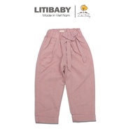 Khaki bow tie pants size 2/7 Exchange supported