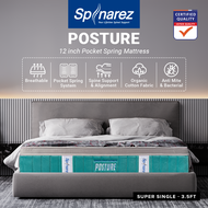 SpinaRez Posture Mattress 12 inch Individual Pocket Spring Mattress (King/Queen/Super Single/Single)