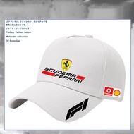 Ferrar hat, red racing hat, F1 team custom work hat, SF90, PUROSANGUE, outdoor sports sun hatCotton