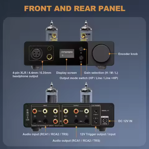 Douk Audio Ampapa H1 Class A Headphone Amplifier 4000mW High Power HiFi Stereo Preamp Desktop Amp fo