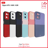 yitai - yc32 case two colors oppo a76 oppo a96 oppo a36 - hitam