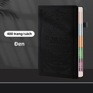 A5 Họa Tiết PU Di Động Sách Chương Trình Nghị Sự 2026 Lịch Tiếng Anh Với Sổ Ghi Chú Sáng Tạo Kế Hoạc