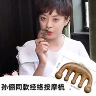 Sun Li Same Product Wide Tooth Massage Comb Ebony Meridian Comb Hair Part Meridian Comb Brush Acupun