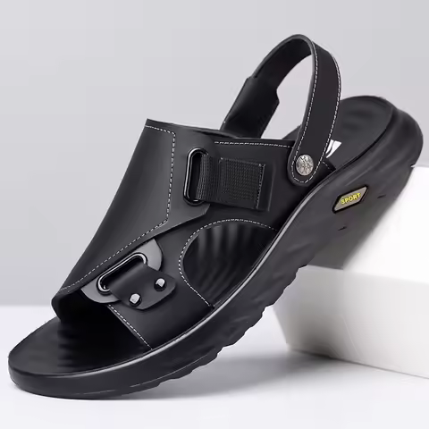 Shoe Business Driving Flat 2026New Summer Mens Summer Outdoor Sandals 2-in-1 Beach Walking Shoe Genu