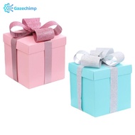 [Gazechimp] Crafts Container Box 7.87x7.87x7.87inch with Ribbon for New Year Mother's Day