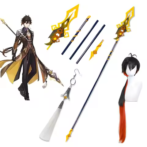Game Genshin Impact Cosplay Props Zhongli/zhong Li Vortex Vanquisher Spear Weapon Halloween Carnival