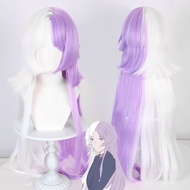 [New Style cos Wig] Bungo Stray Dog Fourth Season Sigma Double White Purple Long Hair cosplay Anime 