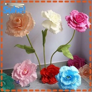 SUHE Simulation Rose Flowers, Giant Silk PE Foam Rose,  Peony Artificial Flowers Background Fake Flowers Rose Branch Garden