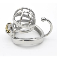 2024 New Stainless Steel Chastity Cage Anti Off Ring with Base Arc Ring Devices Cock Ring