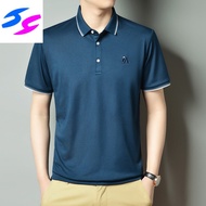 Hy2023 Factory New Summer Men's Clothing Short Sleeve T-shirt Embroidered Polo Shirt Lapel Middle and Young Half Sleeve Business Top Polo T Shirt Men