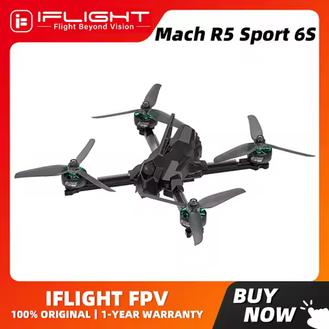 iFlight Mach R5 Sport Analog 6s FPV Race Canopy Drone BNF with BLITZ Mini F7 E55R Stack /Borg Race 5