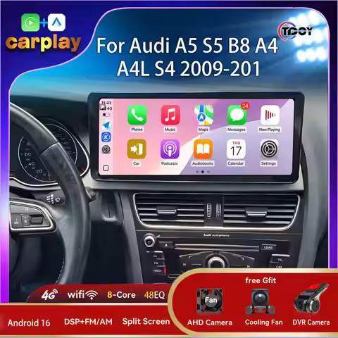 Car Radio For Audi A5 S5 B8 A4 A4L S4 2009-2016 Android 16 Player Multimedia Player Autoradio 8Core 