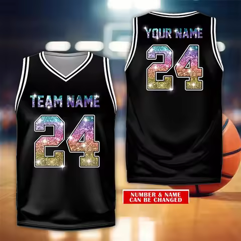 Fashion Custom Name Team Name Number Basketball Jersey Summer Trendy V Neck 3D Printed Basketball Ta
