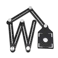 Upgrade Universal Ruler with Tile Positioning Aperture,Universal Opening Locator Measurement Tool, 6