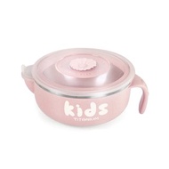 Ti-living 純鈦抗菌兒童注水保溫保冷碗 - 粉