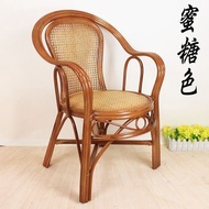ST/💚Rattan Chair Real Rattan Chair Three-Piece Set Balcony Table and Chair Coffee Table Woven Rattan Chair Home Chair El