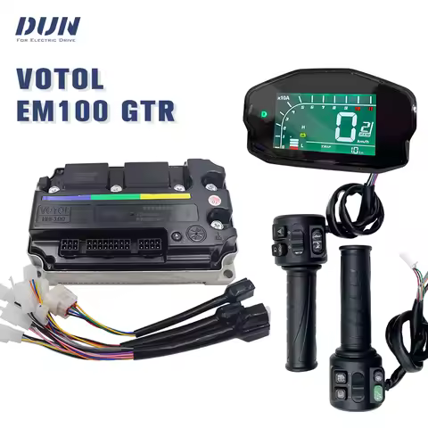 VOTOL EM100 GTR Controller Kit V2 EM100/2 with DKD Display and T08 Throttle For 2000W-3000W Motor