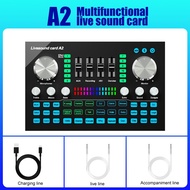 Sound Card mixer 48v Power supply With Microphone U87 Bluetooth Reverb microphone condenser set
