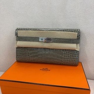 Hermes kelly long 長款鱷魚錢包