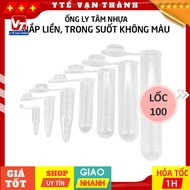 ✅ [LỐC 100] Ống Ly Tâm (Eppendorf) Nắp Liền Nhựa Trong Không Màu | 0.2ml 0.5ml 1.5ml 2ml 5ml 7ml 10m