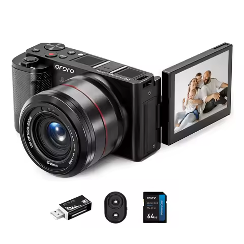 ORDRO G730 Digital Camera Compact 4K Vlog Camcorder 12X Optical Zoom 3.2" inches Touchscreen Manual 