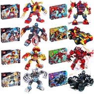 War Armor Mech Anti-Hulk Spiderman Iron man Mini Model Action Figure Building Blocks Compatible Legoboys Technic City Toy Gift
