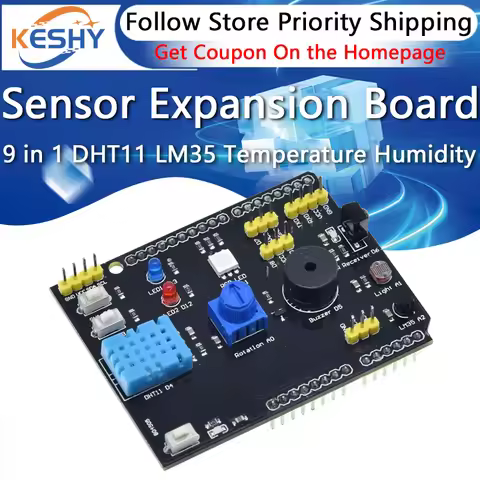 9 in 1 sensor board Multifunction Expansion Board DHT11 LM35 Temperature Humidity For Arduino UNO RG