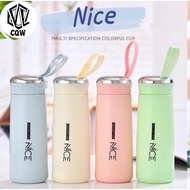 CQW Nice Cup Glass Bottle Tumbler Creative Leakproof Water Cup Stainless aqua flask 400ml