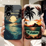 For Itel P55 5G P661N P665L ItelP55 4G A666L A666LN New Fashion Dusk Beach Painting Casing Lens Prot