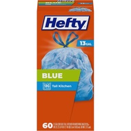 Hefty Blue Trash Bags, Blue, 13 Gallon, 60 Count