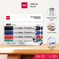 Deli Whiteboard Marker Set 4-Color Whiteboard Marker Package EU001-4AS