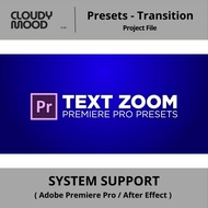 Text Zoom Transition Preset - Adobe Premiere Pro / After Effect