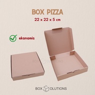 Box e-flute corrugated pizza box 22 x 22 x 5 cm