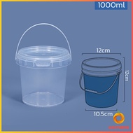 Cozy ถังน้ำแข็งพลาสติก 300ml 500ml 1000ml กระปุกเก็บอาหารมีฝาโปร่งใส Clear Plastic Bucket