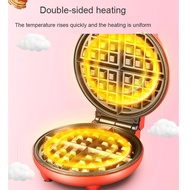 【Ready Stock】 20CM Waffle Maker Machine Electric Non-Stick Waffle Maker Mold Pancake Bakeware Pan Bu