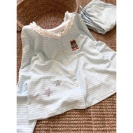 Hamachi Blue Star Bear Long Sleeve Pajama Set - German Velvet - AW25