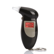 Features:  Digital alcohol tester with audible alert.  LCD backlight display for easy reading.  Quick response and resume.  Specially design for safe driving.  Easy and accurate detection.   Description:  Small size with key chain, light weight, easy to carry.  Specifications:  Detect range: 0.00%-0.19% BAC (0.0-1.9g/l).  Color: Black  Sensor: Advanced semiconductor oxide alcohol sensor  Accuracy: +/-0.01% BAC (0.1g/l)  Warm up time: Within 10 se black free size